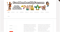 Desktop Screenshot of freemembershipfor.com