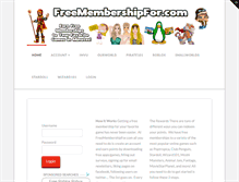 Tablet Screenshot of freemembershipfor.com